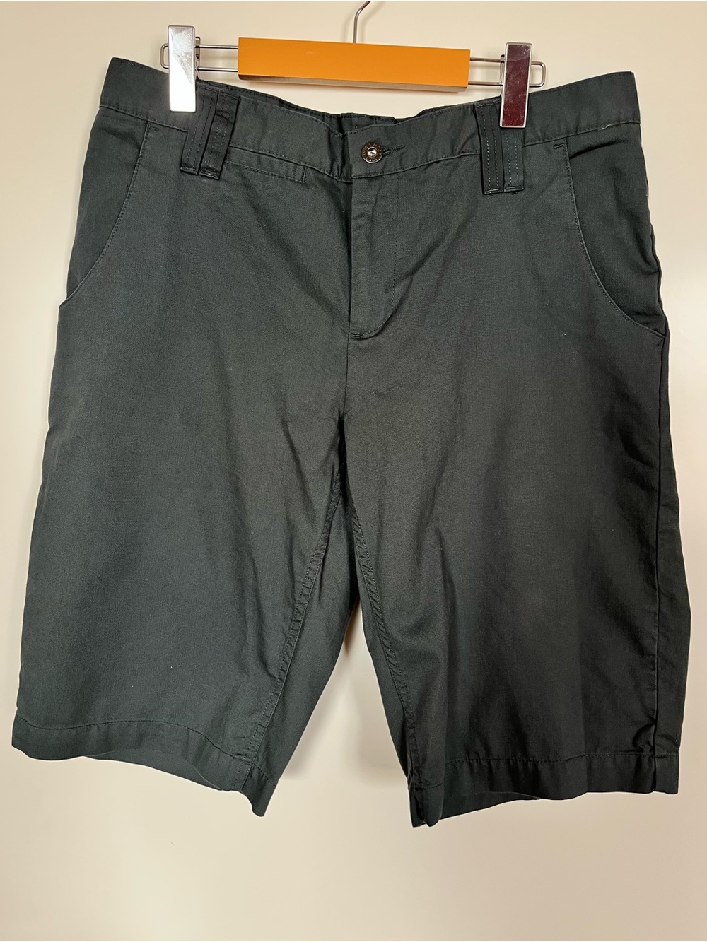 Mexx Teal Green Grey-Tone Flat Front Shorts Men’s Classic Fit 34 Waist